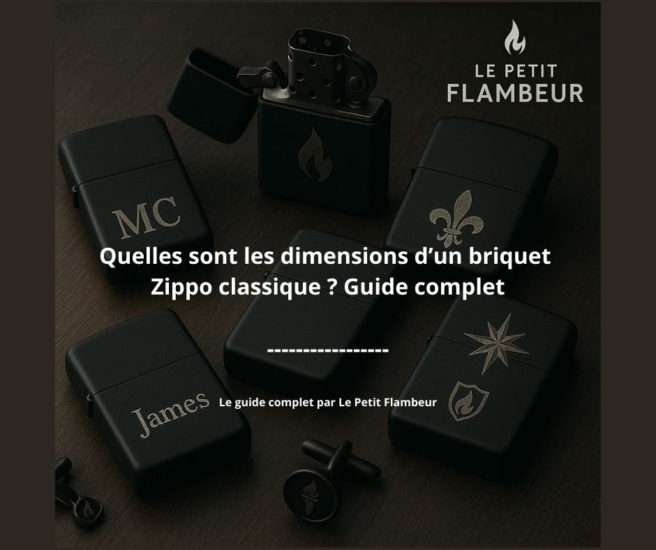 Quelles sont les dimensions d'un briquet Zippo classique ? Guide complet