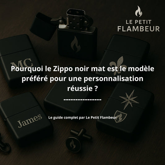 Pourquoi le zippo noir mat est le modèle préféré pour une personnalisation réussie ?