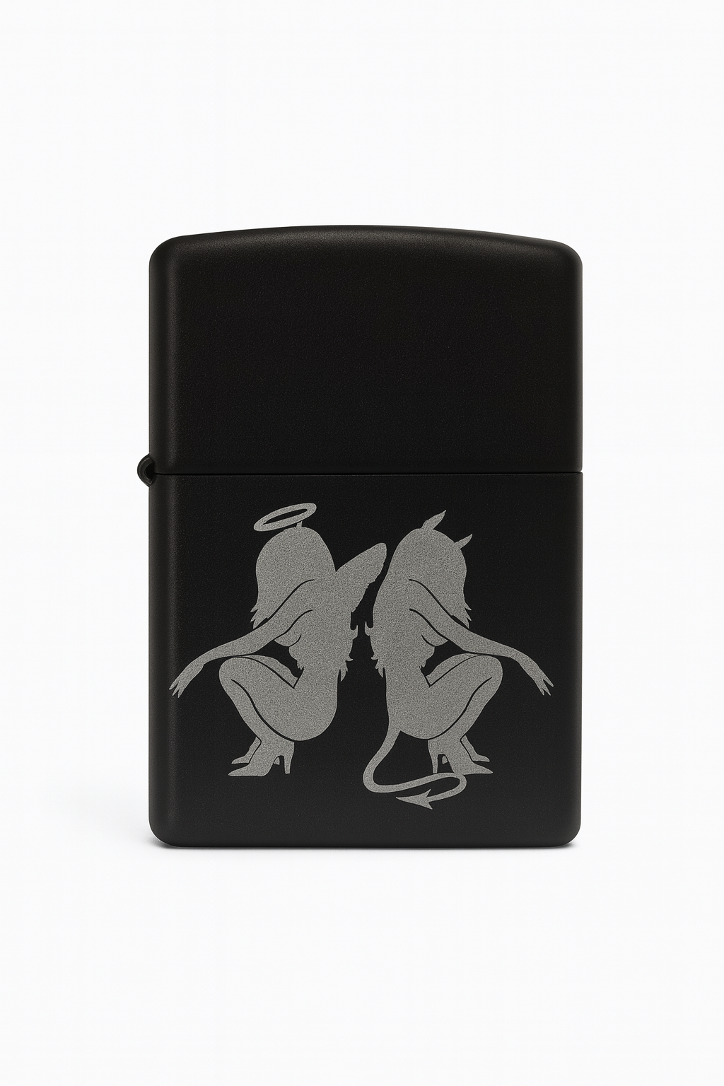 Briquet Tempête Gravé Ange et Démon