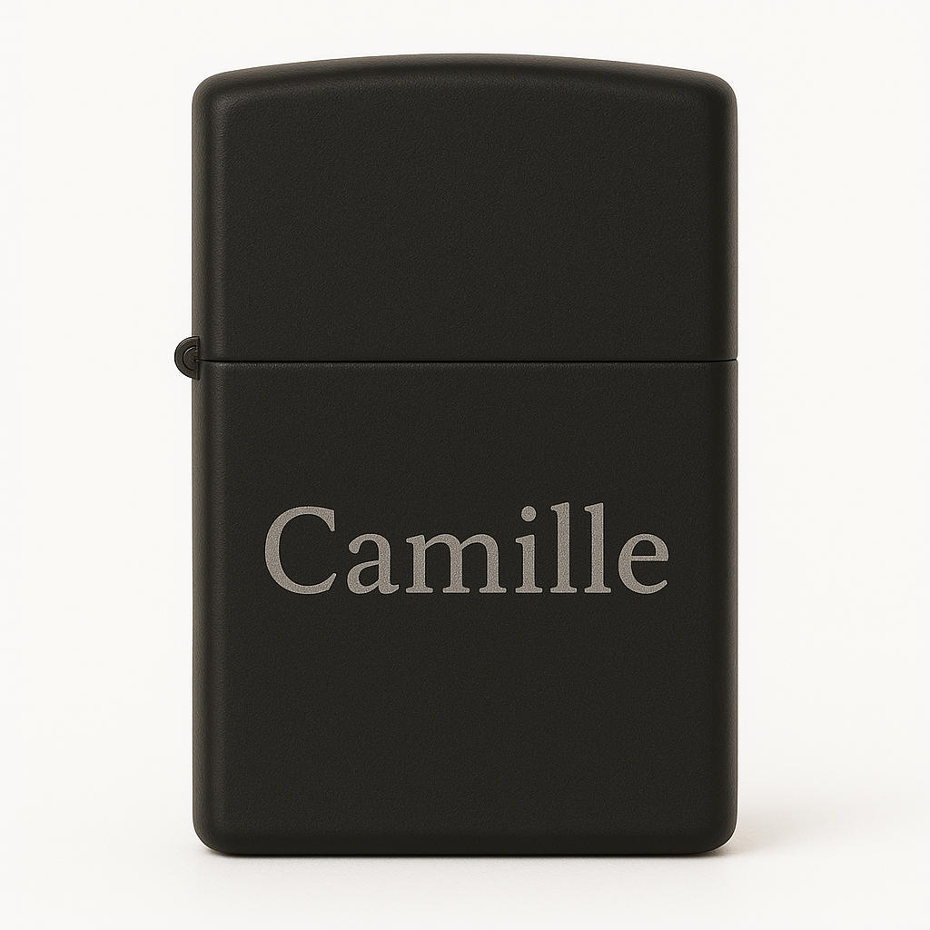 Briquet Tempête Gravé Camille