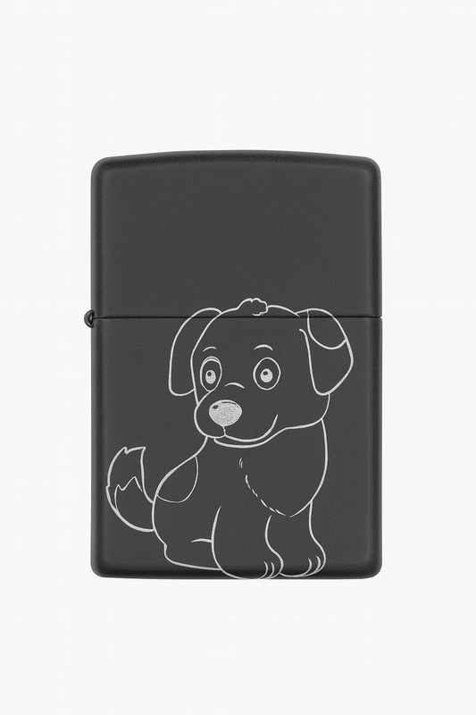Briquet Tempête Gravé Chien