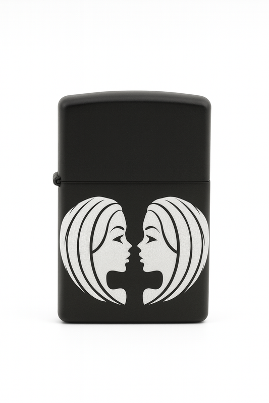 Briquet Tempête Gravé Gémeaux