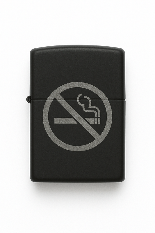 Briquet Tempête Gravé Interdit de Fumer