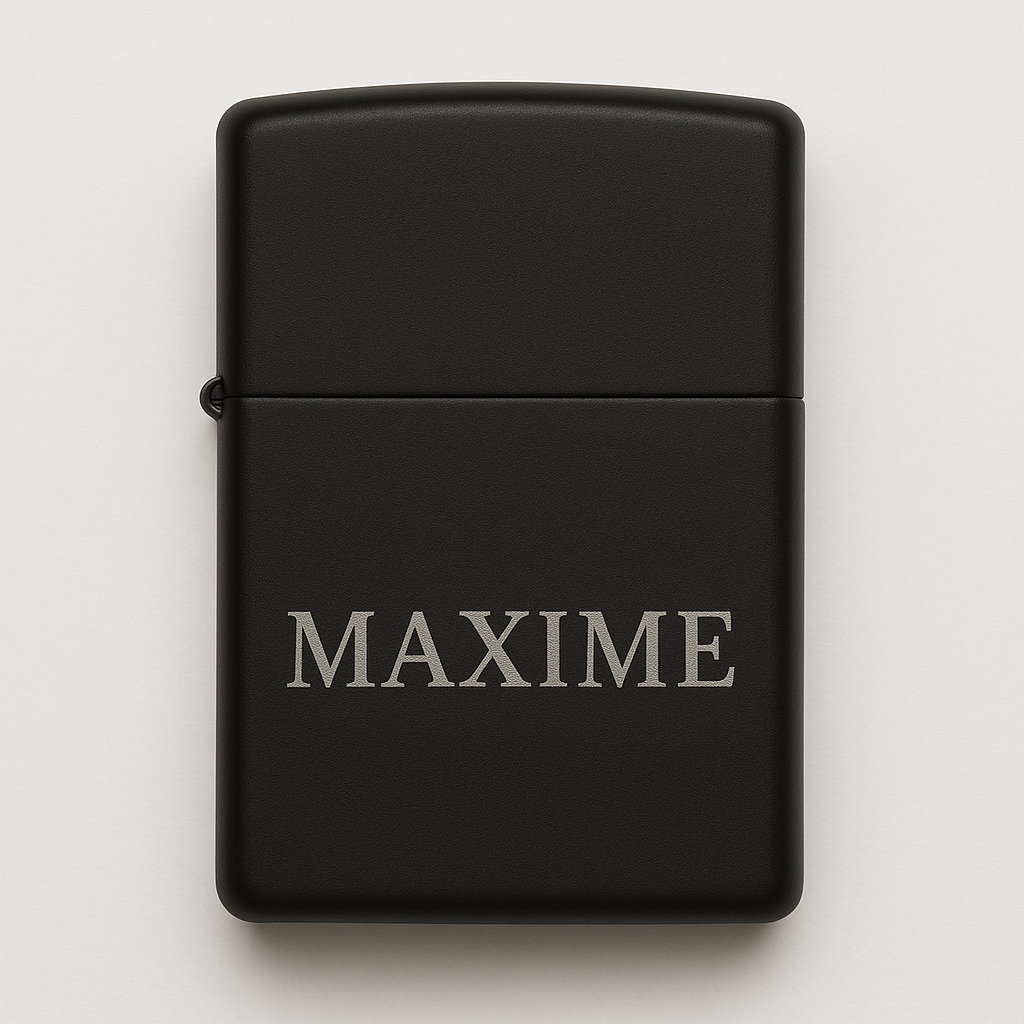 Briquet Tempête Gravé Maxime