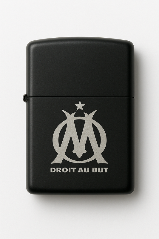 Briquet Tempête Gravé Olympique de Marseille