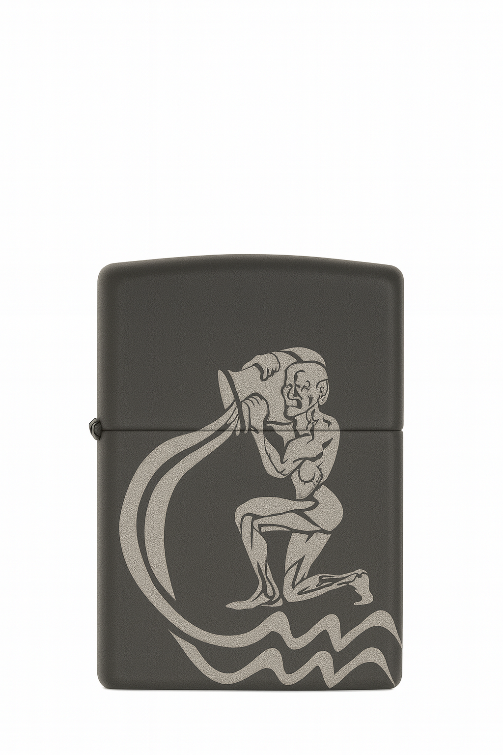 Briquet Tempête Gravé Verseau